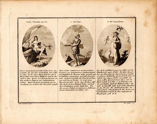 Stampa antica abbondanza bugia - antica,