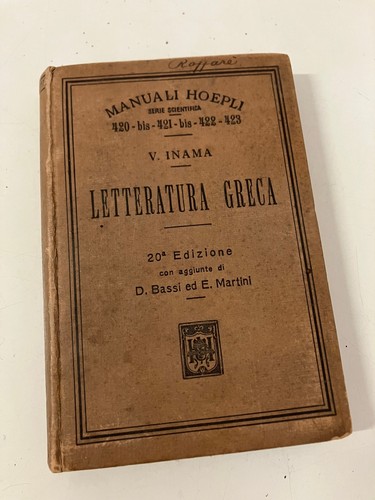 Letteratura greca inama - v.,