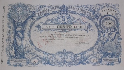 100 lire annullato - lire, giubileo