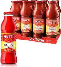 passata di pomodoro mutti confezione da 12 barattoli in vetro da 700 g +