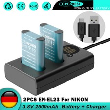 2x EN-EL23 batteria +