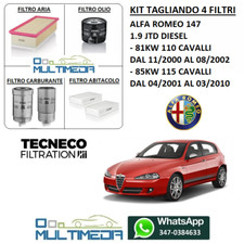 KIT TAGLIANDO 4 FILTRI TECNECO