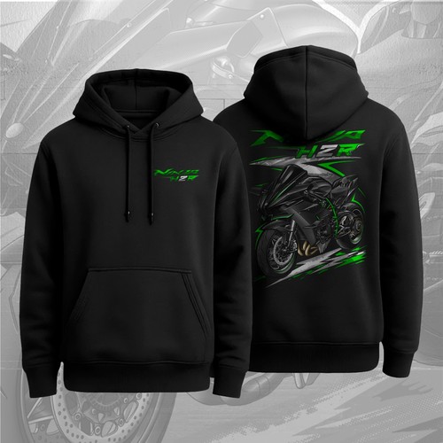 Felpa con cappuccio moto