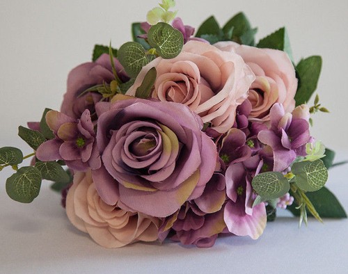 Seta artificiale rosa bouquet - seta,