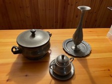 Peltro , zuccheriera, pentola