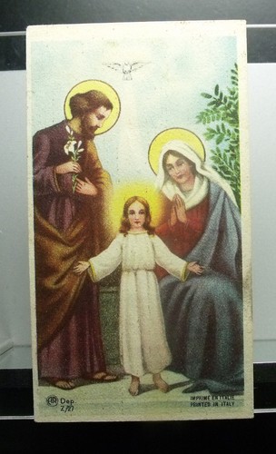 Santino sacra famiglia 1912 - sacra,