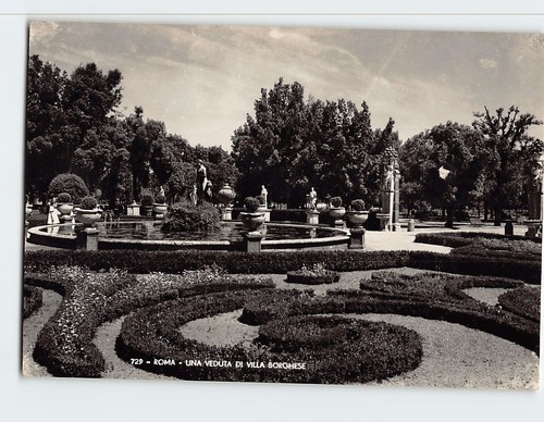 Cartolina una veduta villa - una, di