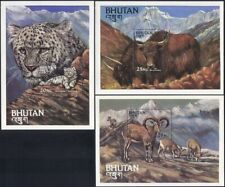 Bhutan 1984 Himalayan pecora blu leopardo delle nevi yak gatti animali in via di estinzione MNH