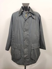 Barbour Uomo Border vintage Blu Cerato C44/112cm Man Navy Border Wax Coat Lar...