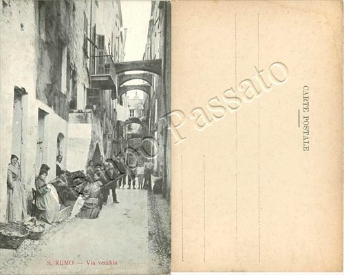 Cartolina sanremo strada - sanremo,,