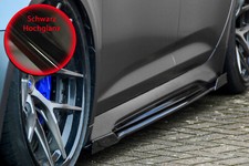 Battitacco Laterale con Ala Anteriore e Posteriore in ABS per AUDI RS6 C8 Nero Lucido