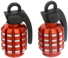 4 TAPPI COPRI VALVOLA RUOTA AUTO SCOOTER MOTO HONDA SH BICICLETTA BMX GRANATA 