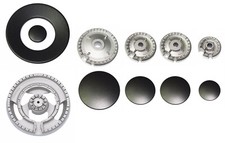 Kit 5 Bruciatori con Piattelli Spartifiamma WHIRLPOOL 4 Fuochi + Tripla Corona