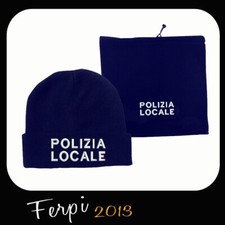 BERRETTO E SCALDACOLLO  POLIZIA LOCALE   ricamato