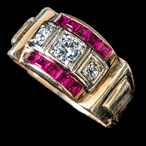 Anello uomo anni diamante - 40,