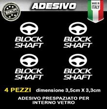 Adesivo BLOCK SHAFT - 4 PEZZI - Sticker Auto Moto Camion Camper Gps