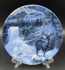 Piatto decorativo muro parete Waterfall Deer Cervo da Cascata ANCAP