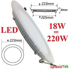 Controsoffitto LED sottile slim 18W luce calda fredda faretto incasso bianco LED