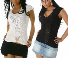 Sexy Donna Pizzo Rete Maglia