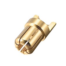 10pcs 6.5mm Gold Plated Male