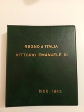 ALBUM RACCOGLITORE REGNO D' ITALIA VITTORIO EMANUELE III X MONETE CON FOGLI ORO