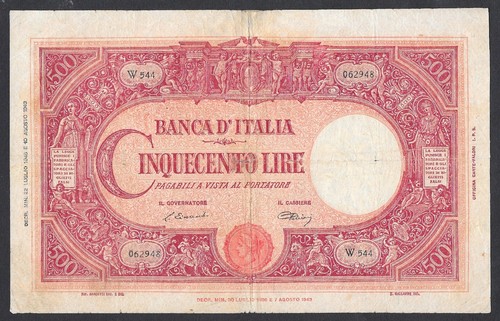 Italia banconota 500 lire - italia,