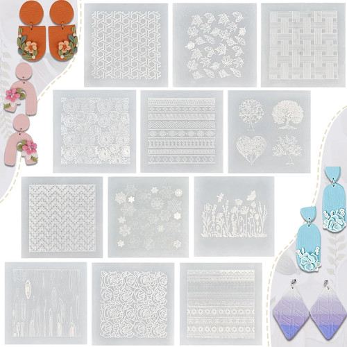 12pcs polymer clay texture - clay,