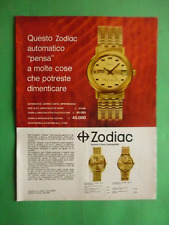 ZODIAC HERMETIC AUTOMATIC PLACCATO ORO OROLOGIO Pubblicità 1 pagina 1971