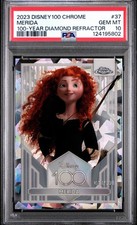 2023 Topps Chrome Disney100 #37 Merida 100 anni rifrattore diamantato /100 PSA 10
