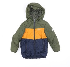 Giubbotto Regata Ragazzo Verde Colourblock Puffer 3-4 anni Cappotto Invernale con Cappuccio