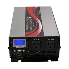 Inverter di potenza onda sinusoidale pura 2500W 12V 24V 48V DC a 120V 240V AC off grid USB