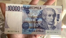 10000 LIRE 1988 ALESSANDRO VOLTA FIOR DI STAMPA VARIANTE CON NUMERI VERDI UNC