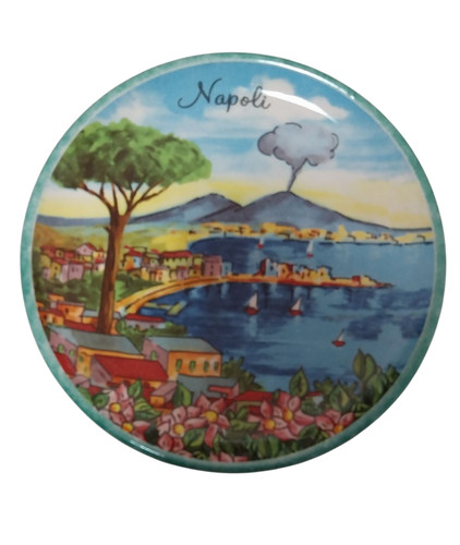 Piatto ceramica con veduta - con,