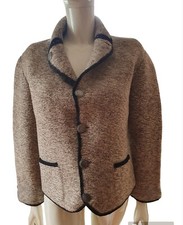 Giacca 100% lana Vergine Grigio Sabbia  taglia XL donna