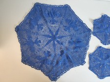 Set centrini 7 lati blu - anni