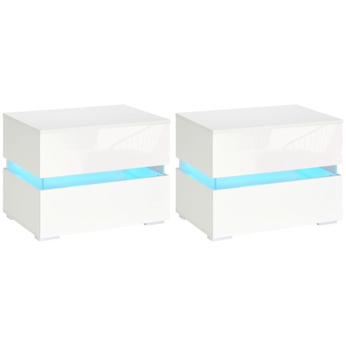 Homcom set comodini con - set,