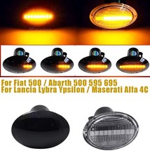 FRECCE LATERALI a LED FIAT 500 - 500 ABARTH 595 DINAMICHE NERO FUME' PROGRESSIVE