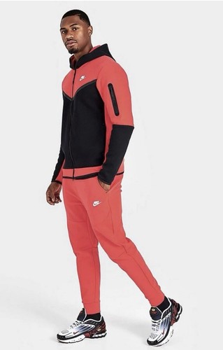 Tuta nike tech fleece - fleece, rosso