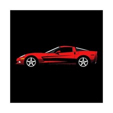 Poster C6 Rosso Chevy Auto