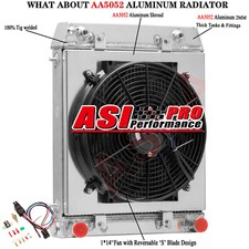 3 Row Radiator+Shroud Fan For