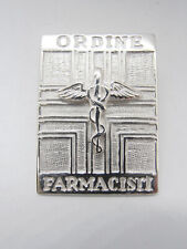 Ordine dei Farmacisti : Spilla da giacca in Argento 925 con Caduceo - Farmacia