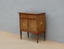 Mobiletto piccola credenza stile Luigi XVI intarsiata, metà '900 - L 75 cm!