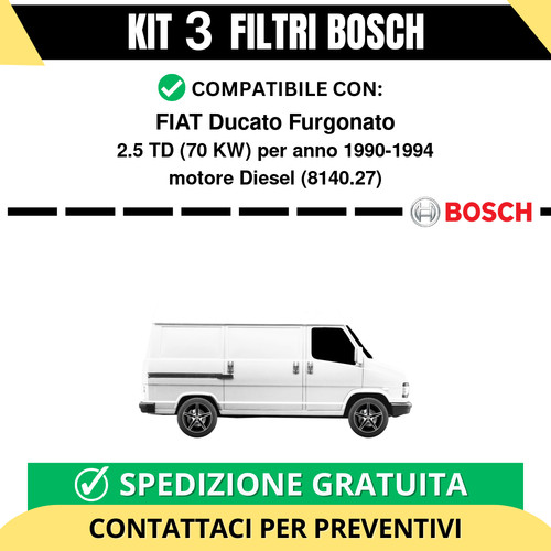Kit bosch filtri - 3, tagliando
