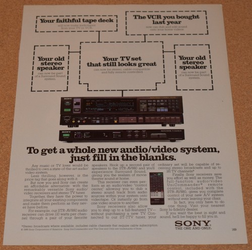 Pubblicità stampa 1986 sony - pubblicità,