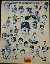 1978 BURGER KING NY YANKEES