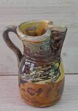 Antica Brocca In Terracotta Smaltata Vintage Pugliese.  Molto Rara.