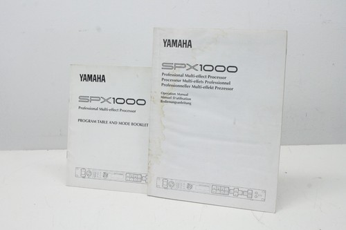 Yamaha spx1000 manuale uso - spx1000, e