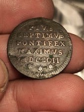 Mezzo Baiocco 1802 Pio VII Stato Pontificio 