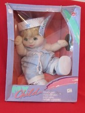 Bambola vintage Mattel My Child capelli biondi occhi azzurri marinaio ragazzo come nuova con scatola