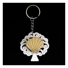 31850 Bomboniere Portachiavi legno Albero Vita Conchiglia Mare Capasanta Cammino